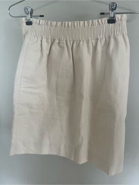 J. Crew Cream Elastic-Waist Mini Skirt - NWT